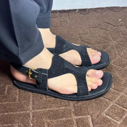 Handmade Black Sabar Panjedar Chappal