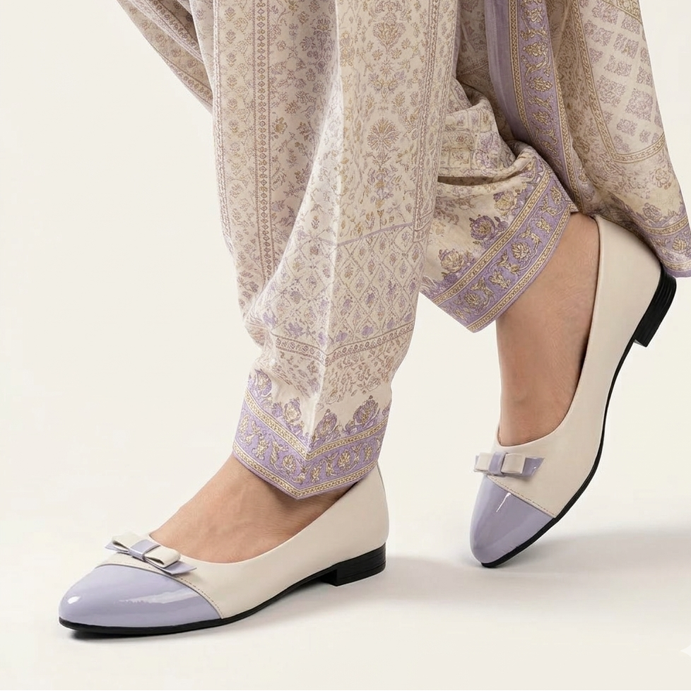 Purple Women Bow Flats Pumps – Casual &amp; Formal Wear