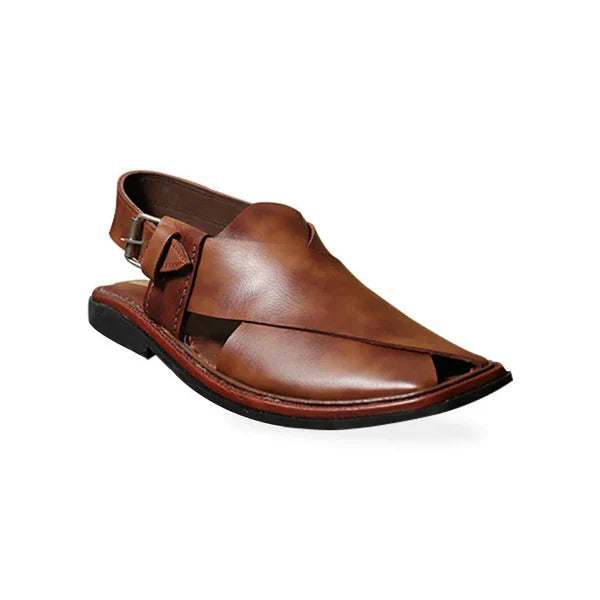 Premium Peshawari Chappal – Light Brown