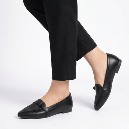Black Women Rexine Flats Pumps – Casual, Formal & College Wear